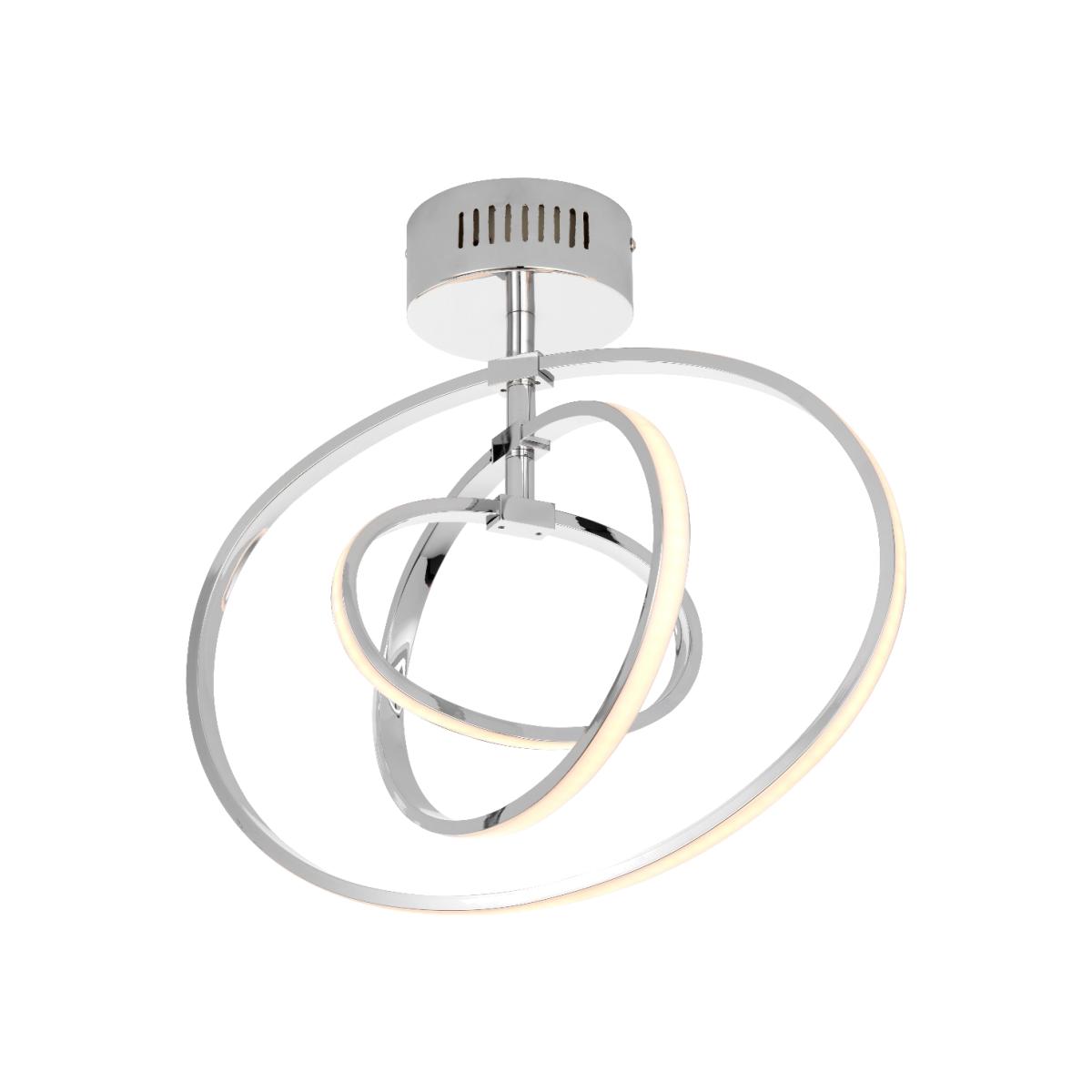 Avali LED Polished Chrome Semi Flush Ceiling Light – image 1