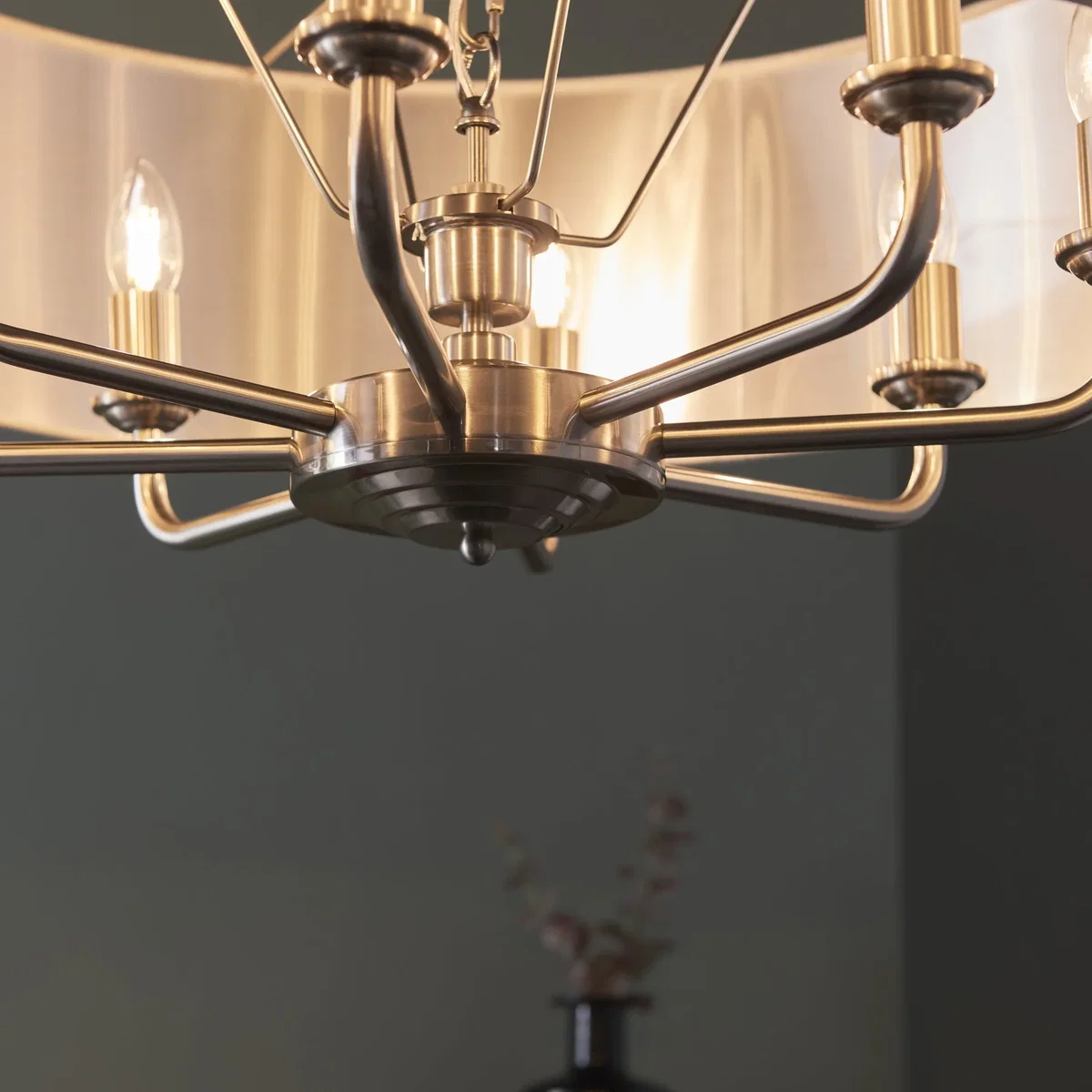 Highclere 8 Light Pendant Brushed Chrome – image 4