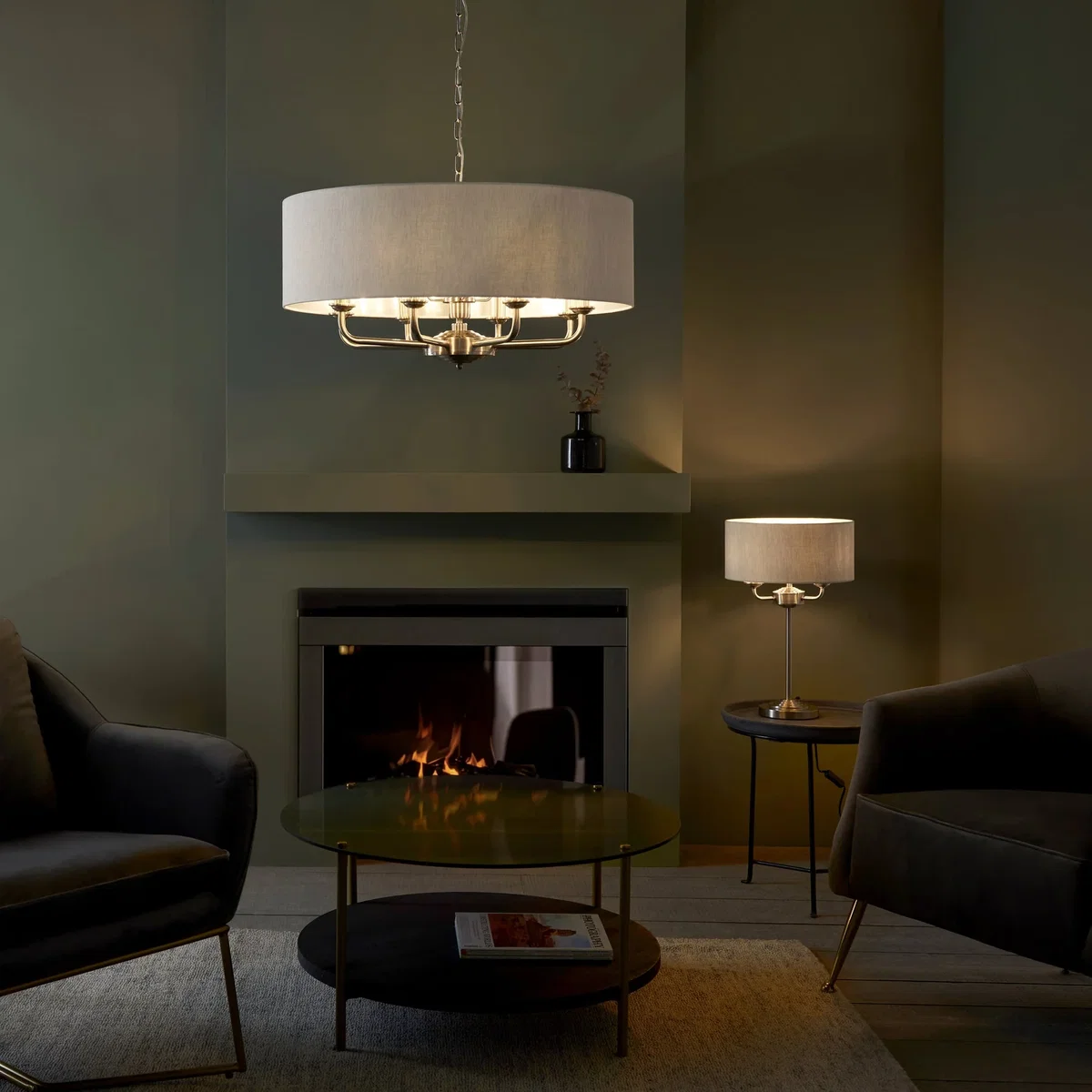 Highclere 8 Light Pendant Brushed Chrome – image 5
