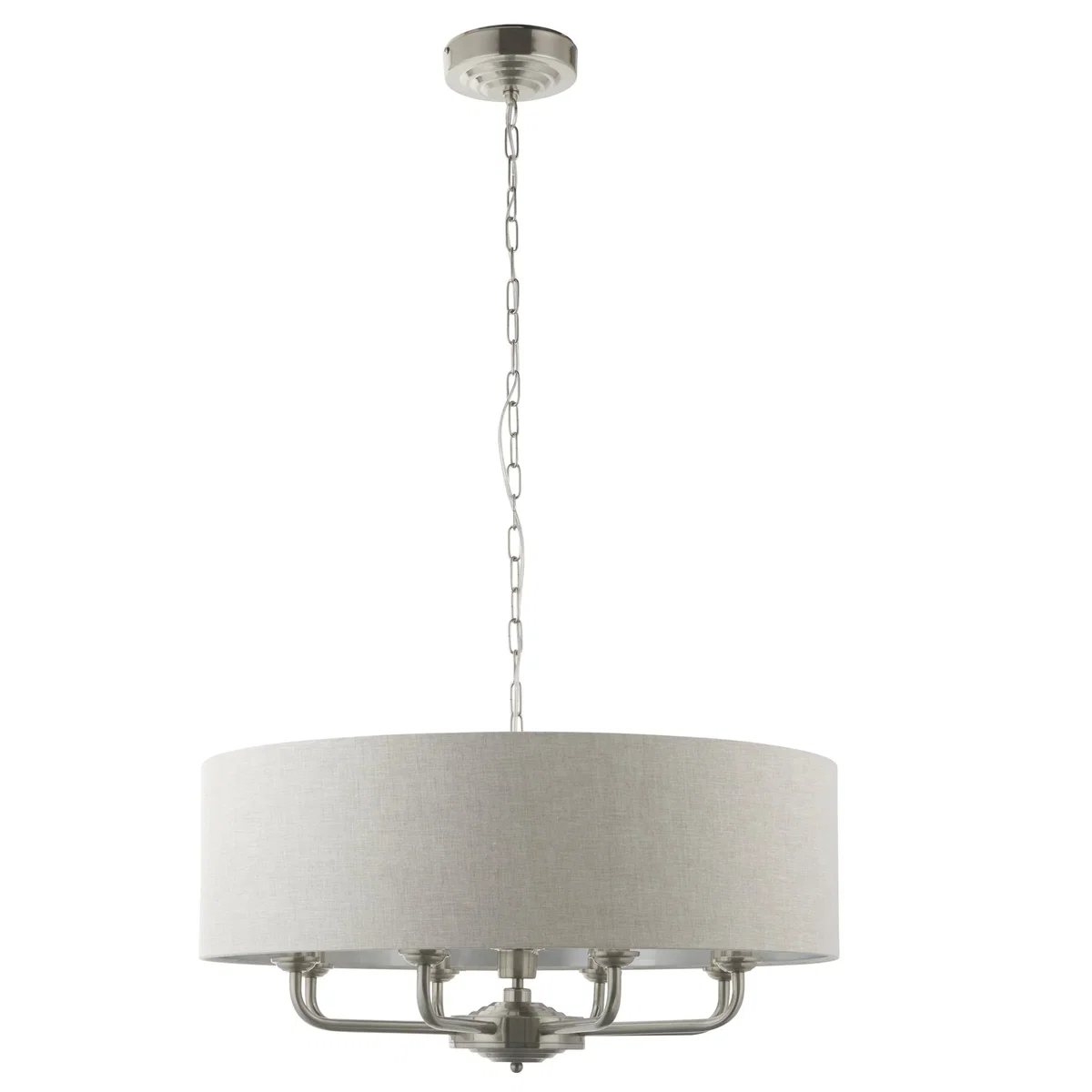 Highclere 8 Light Pendant Brushed Chrome – image 7