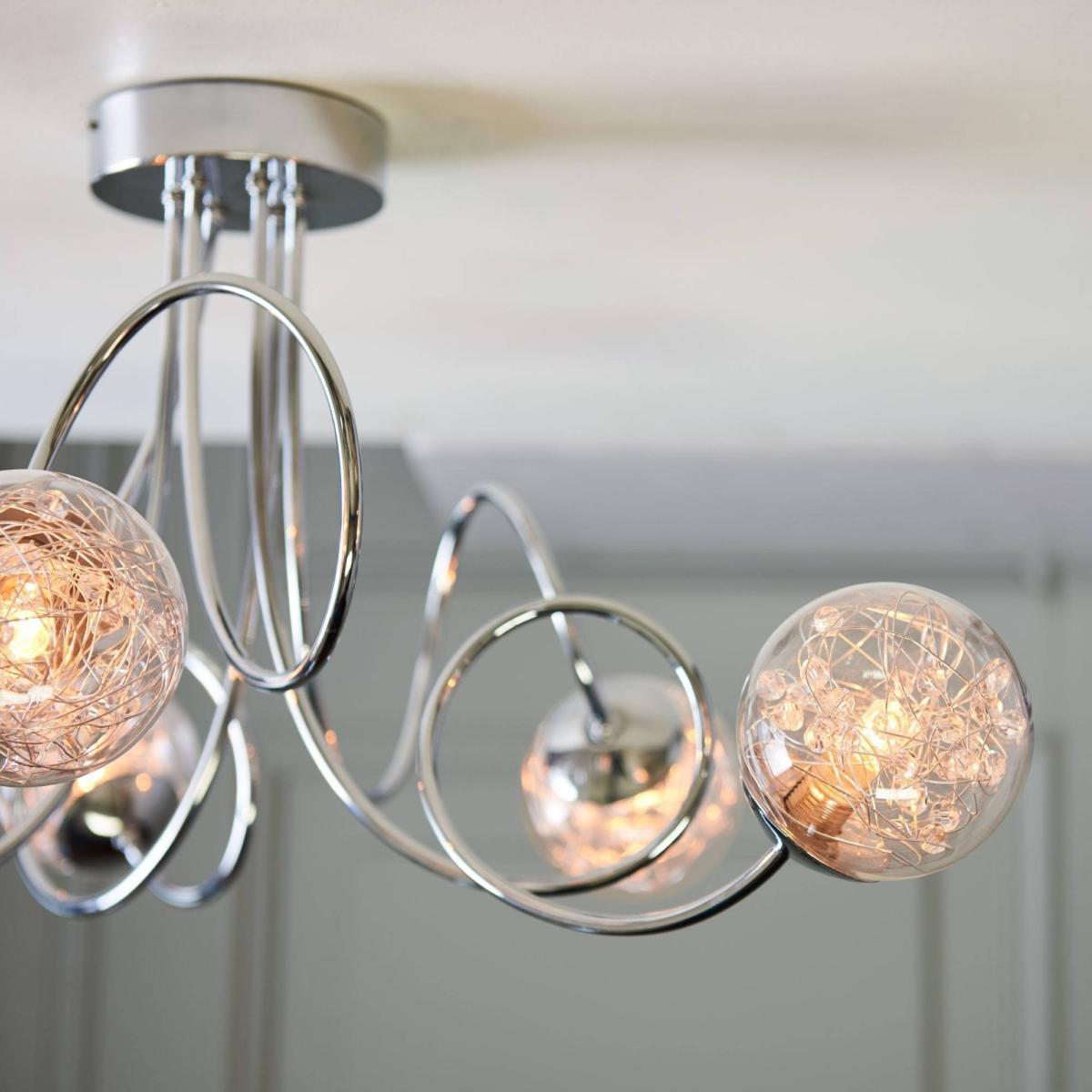 Auria 6 Light Semi Flush Ceiling Light – image 5