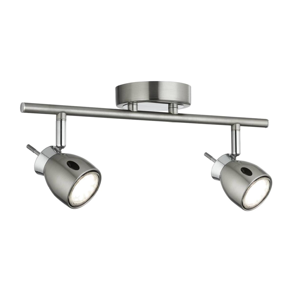 Quinny 2 Light Spotlight Bar Satin Nickel – image 1