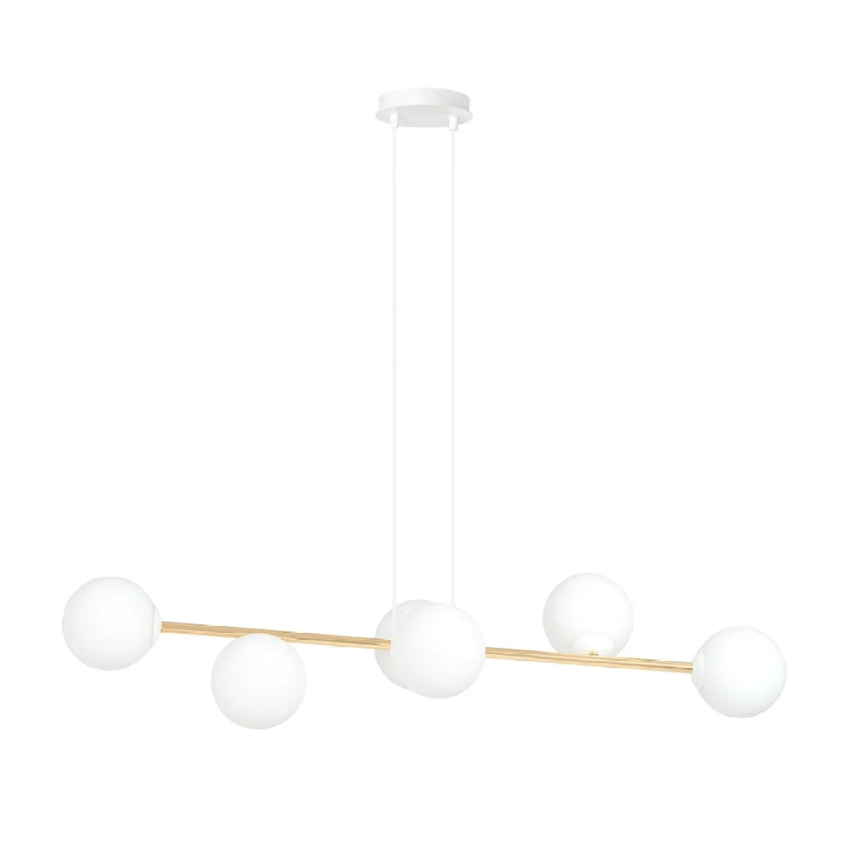 Gravity 6 Light Liner Pendant White & Gold – image 4