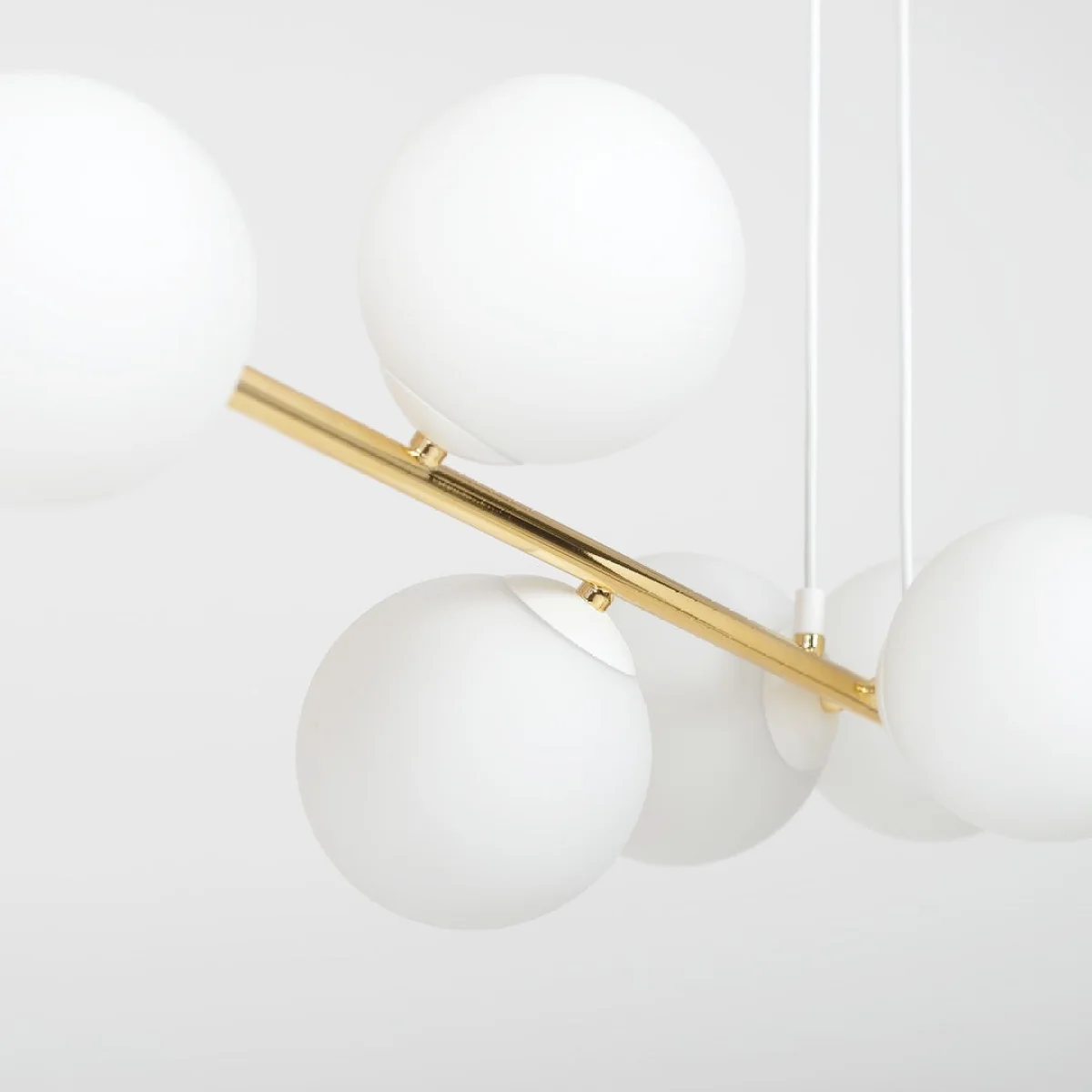 Gravity 6 Light Liner Pendant White & Gold – image 5