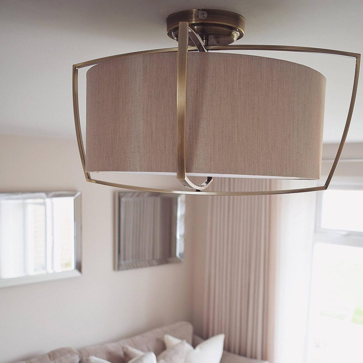Moana 3 Light Ceiling Light Antique Brass – image 2