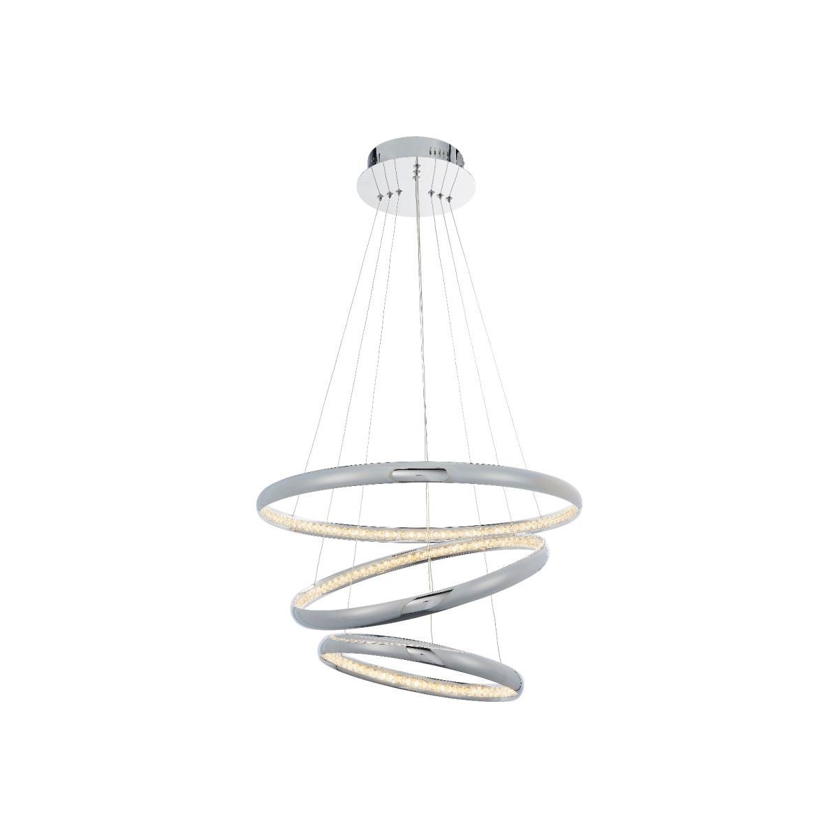 Ozias Small LED Polished Chrome Crystal Ceiling Pendant – image 1