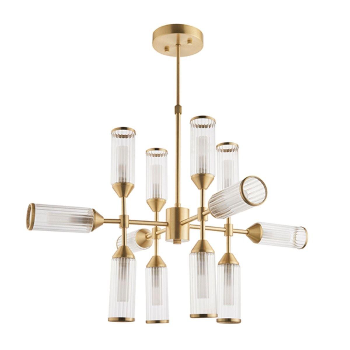 Botero 12 Light Satin Brass Ceiling Light – image 10