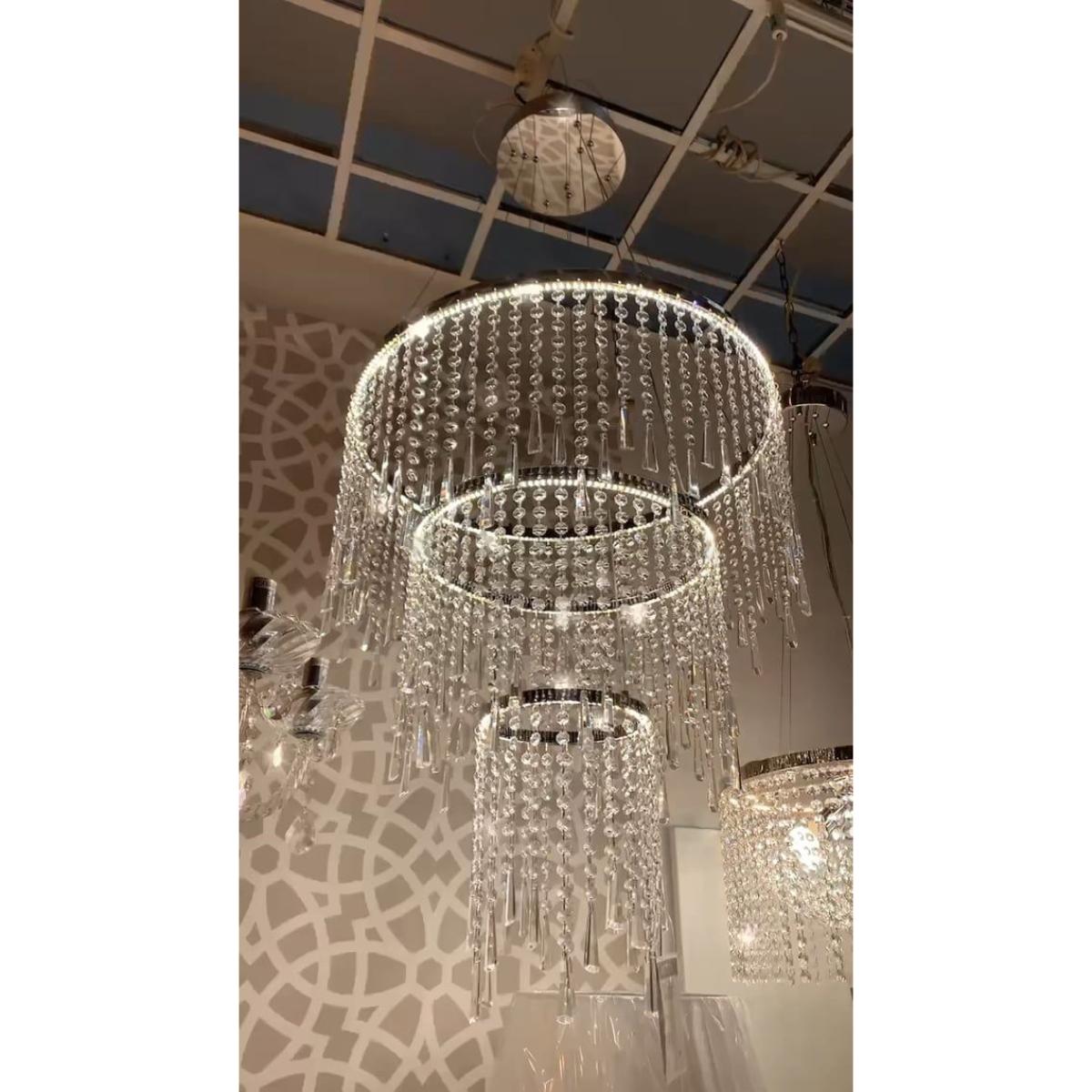 Loretta LED 3 Tier Crystal Pendant Ceiling Light – image 4