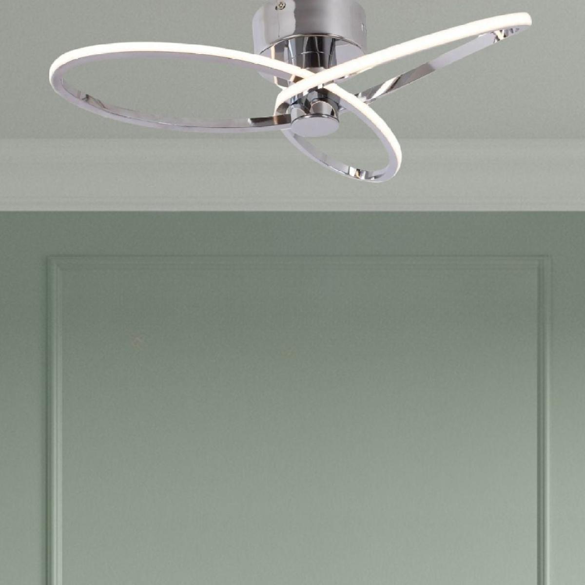 Reggie Polished Chrome LED Semi Flush Ceiling Light – image 1