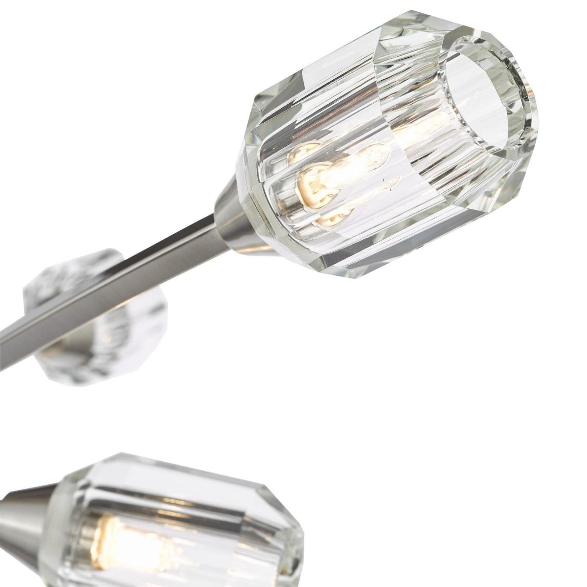 Zonda 6 Light Brushed Nickel Semi Flush Ceiling Light – image 6