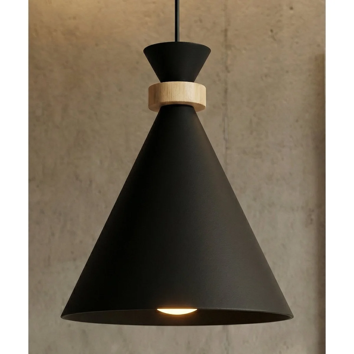 Zero 1 Light Pendant Black – image 5
