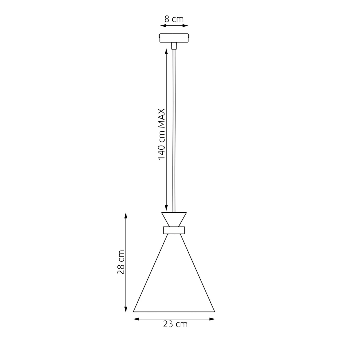 Zero 1 Light Pendant Black – image 7