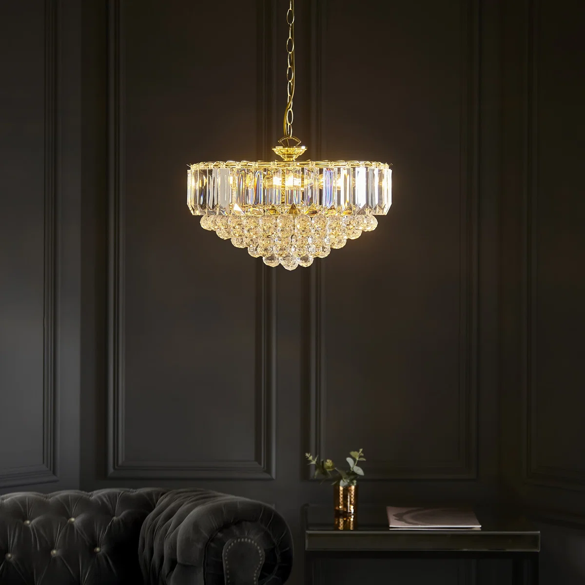 Fargo 6 Light Brass Pendant – image 1