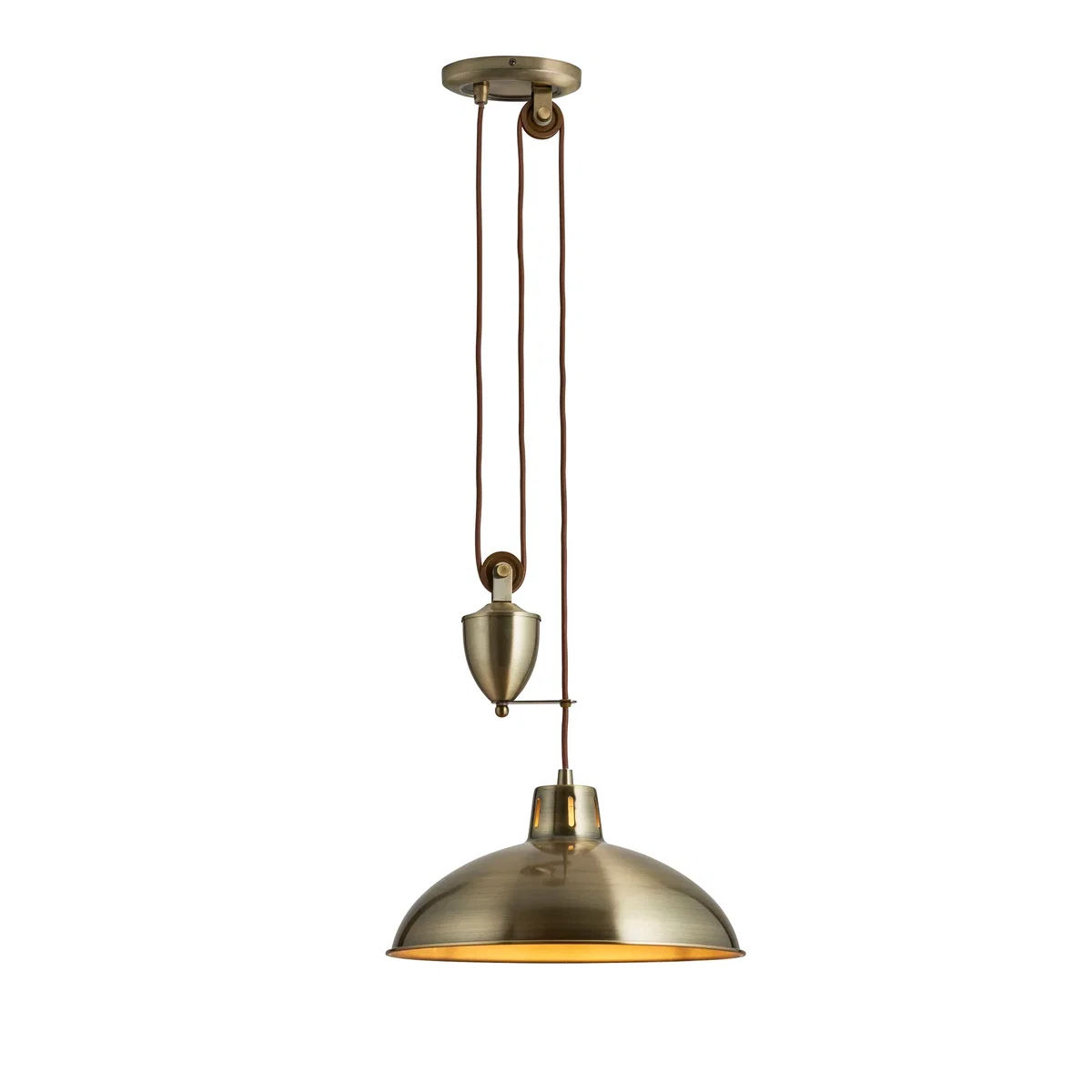 Polka Rise & Fall Pendant Antique Brass – image 6