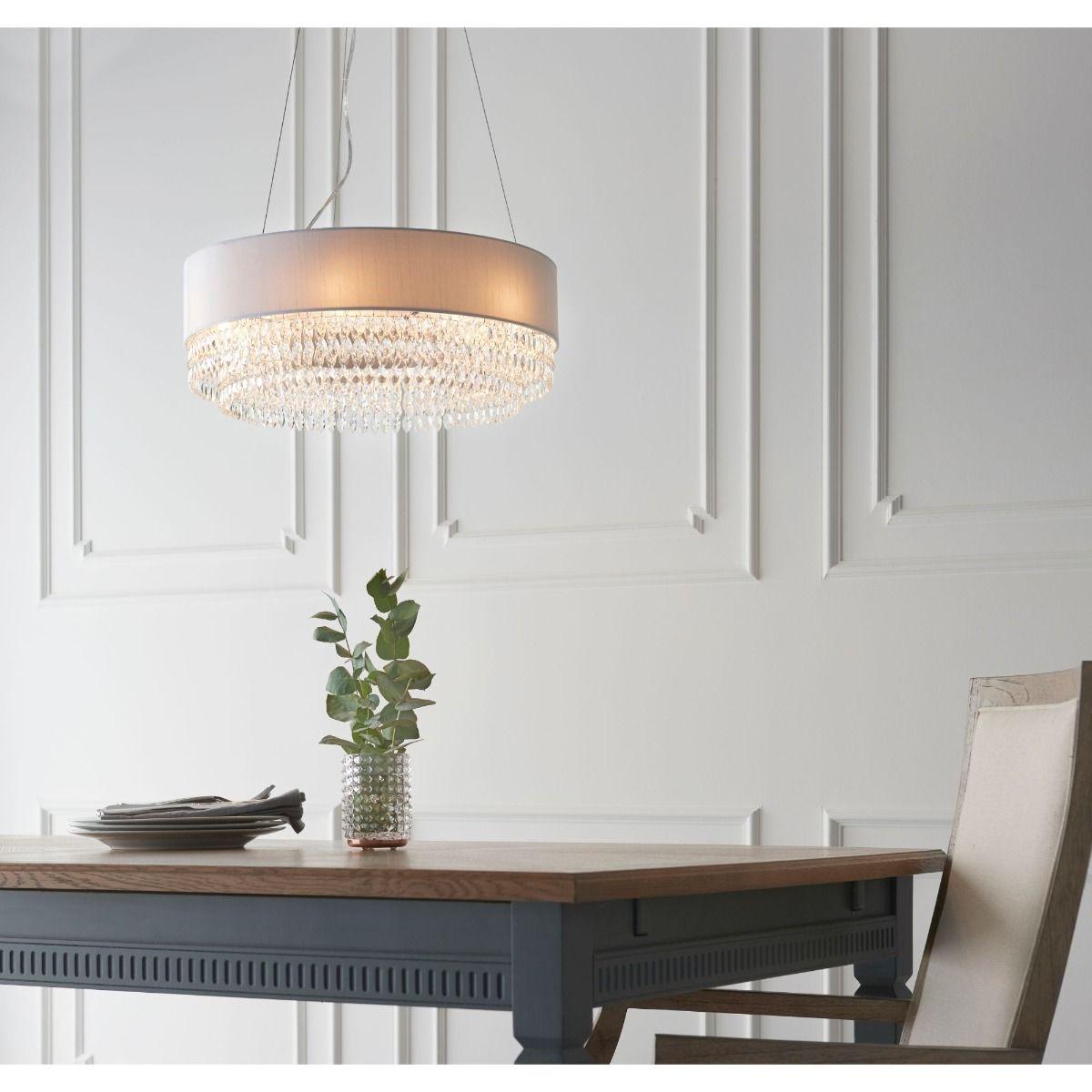 Malmesbury 6 Light Polished Chrome & Crystal Ceiling Pendant – image 4