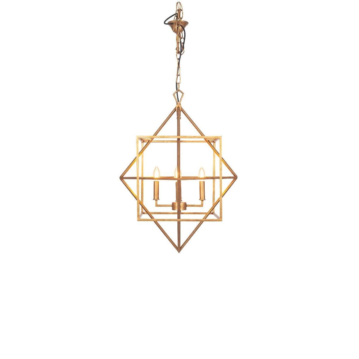 Sirius 4 Light Antique Gold Pendant Ceiling Light – image 2