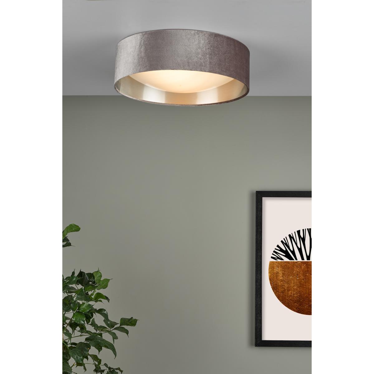 Viera Mink & Silver Flush Ceiling Light – image 3
