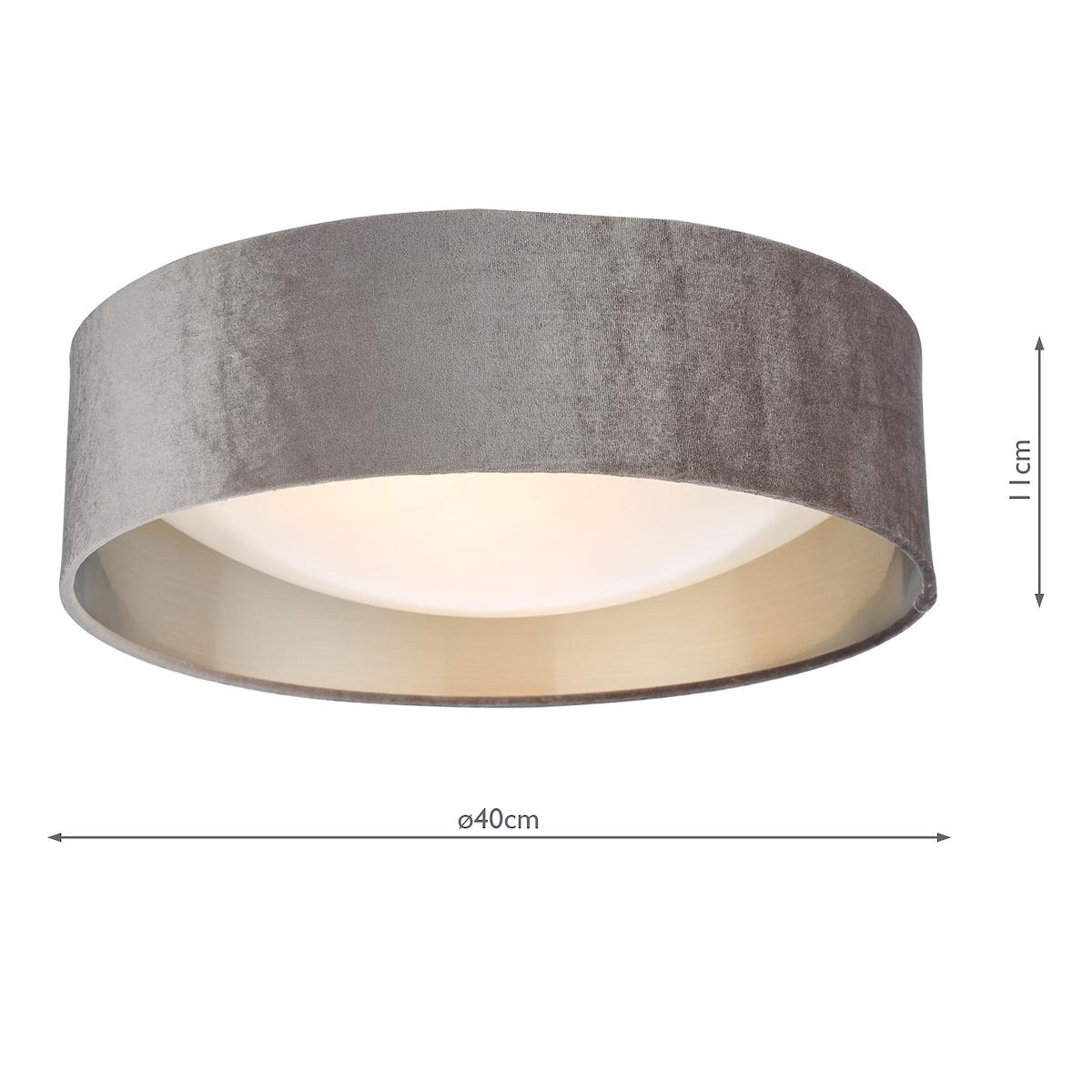 Viera Mink & Silver Flush Ceiling Light – image 8