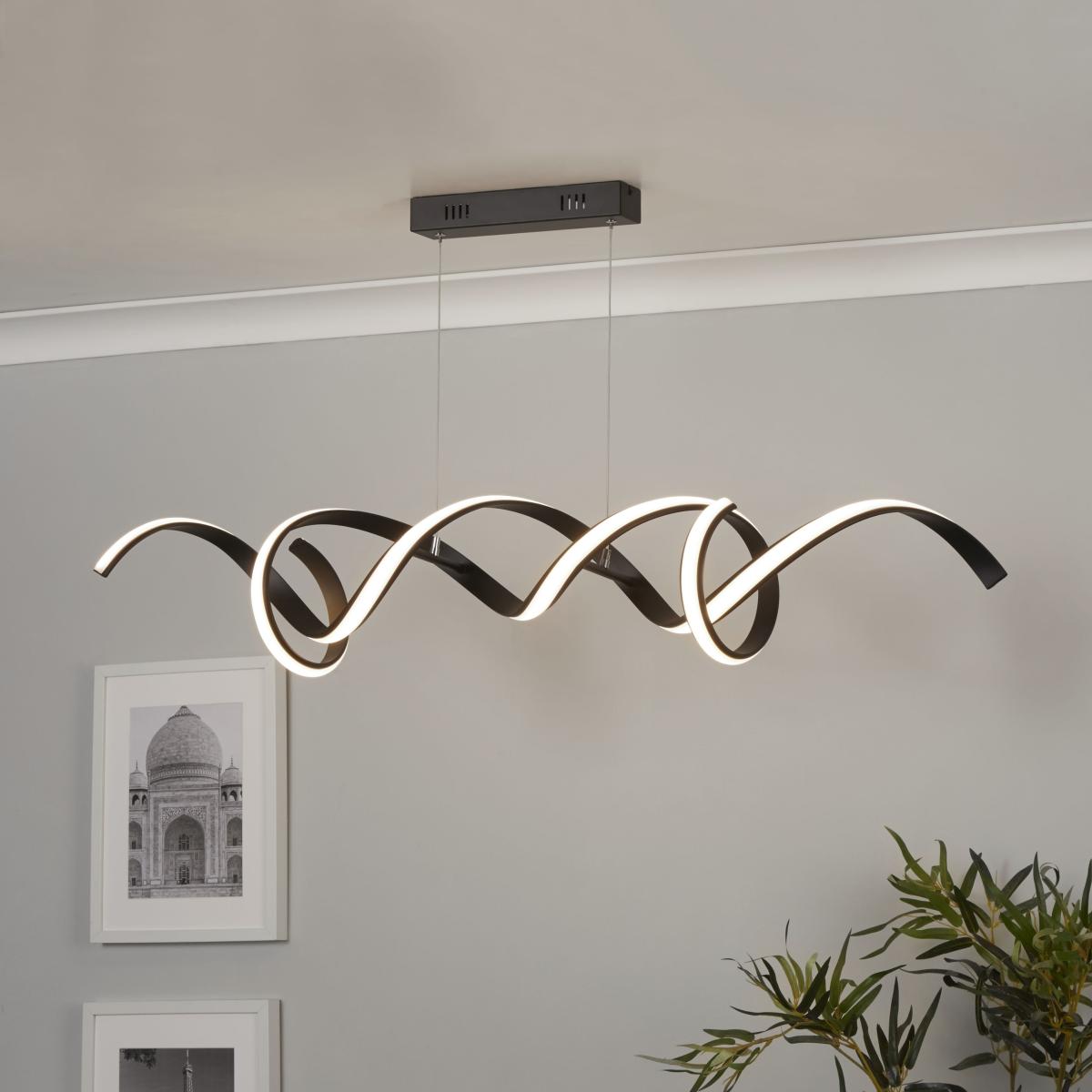 Paton LED Black Ribbon Pendant