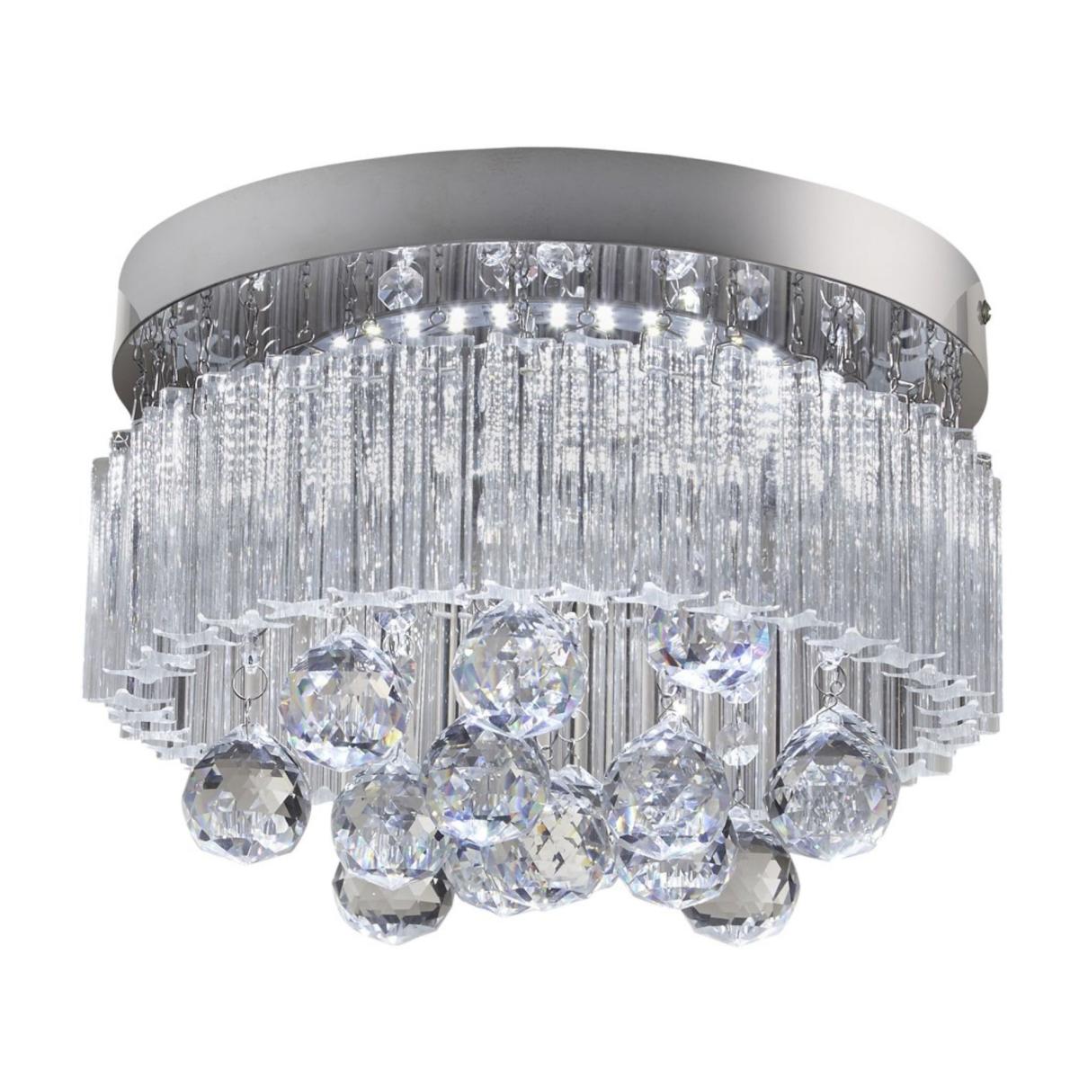 Oscar Crystal LED Semi Flush Ceiling Light – image 2