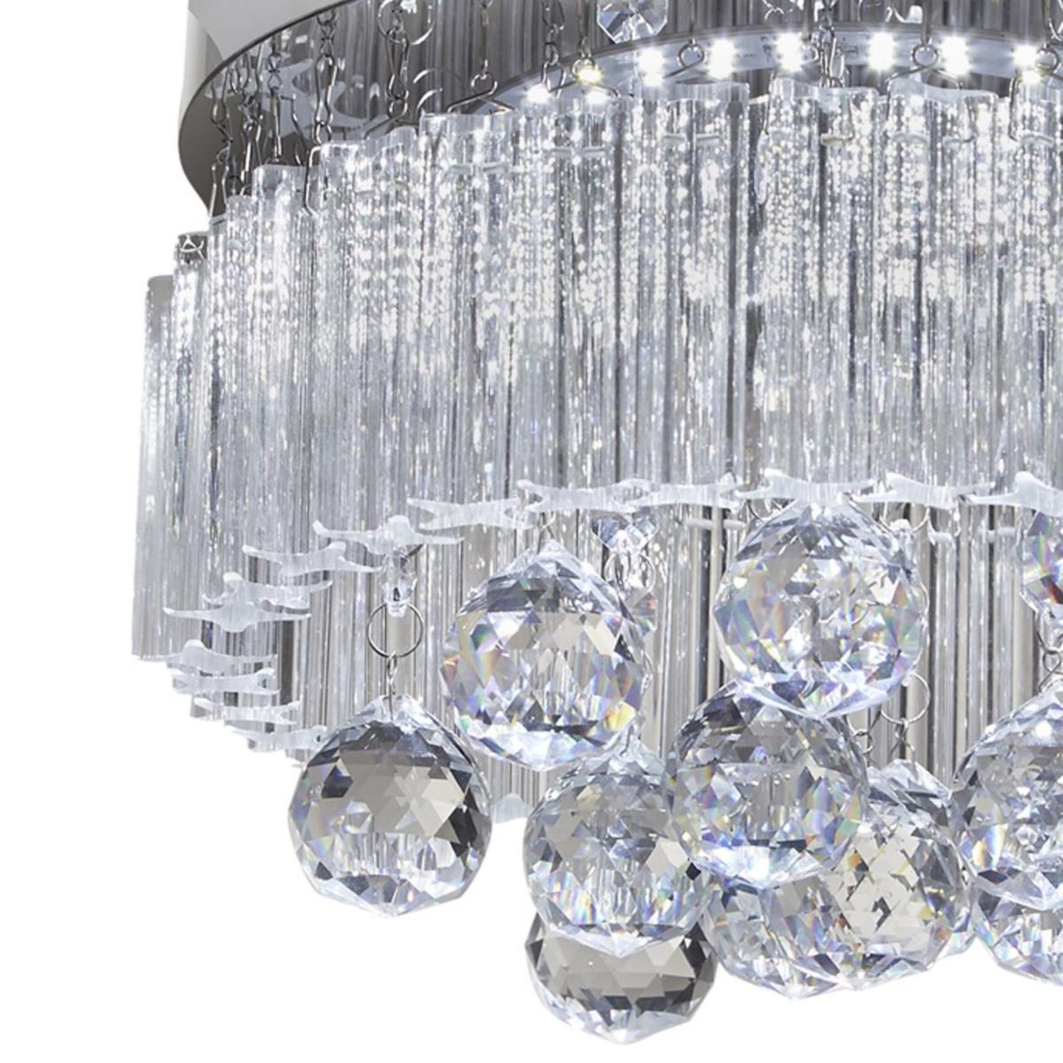 Oscar Crystal LED Semi Flush Ceiling Light – image 3