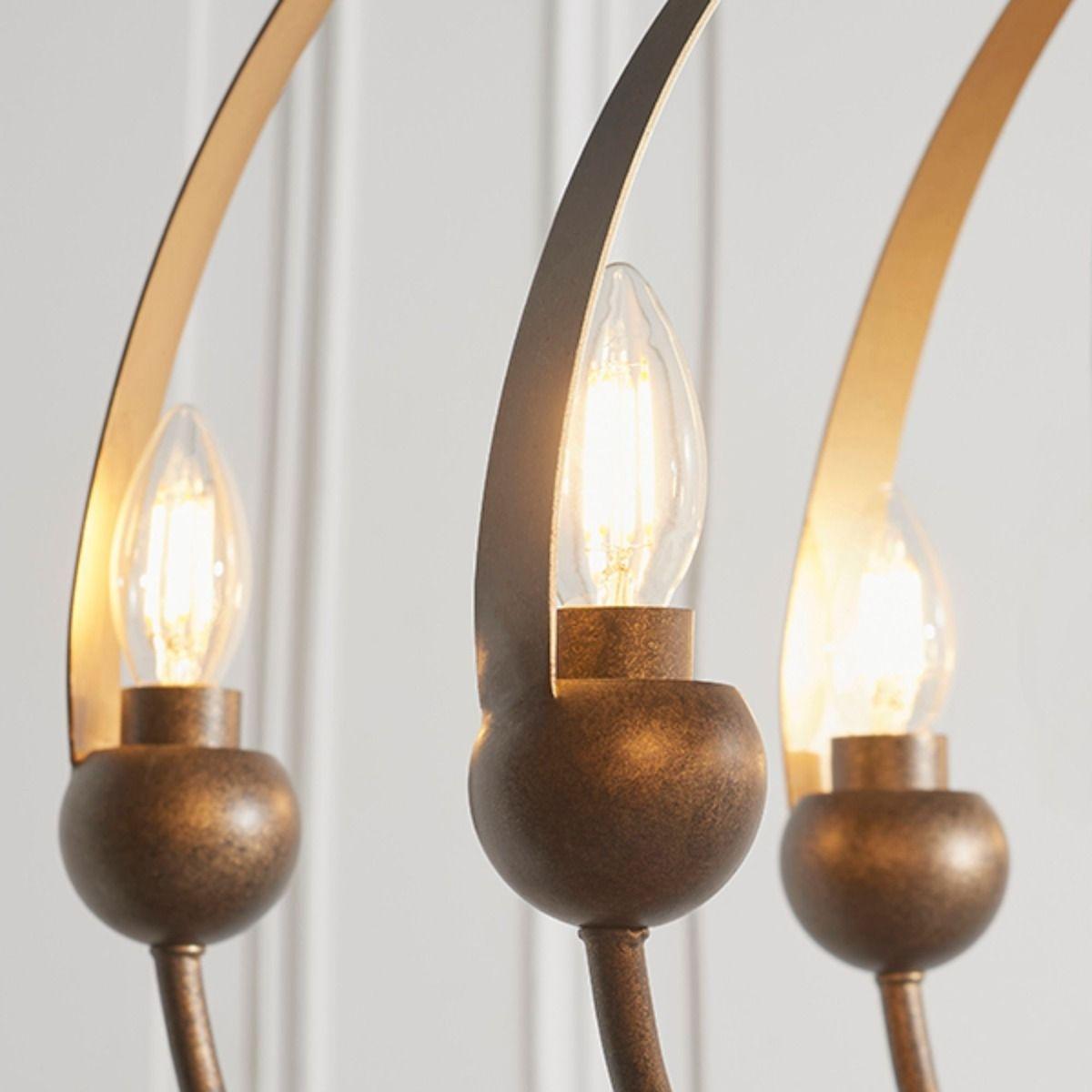 Ollo 8 Light Antique Bronze Ceiling Light – image 2
