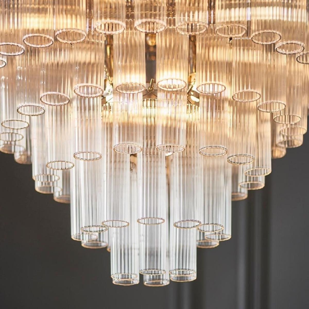 Toulouse 12-Light Silver and Glass Pendant Ceiling Light – image 5