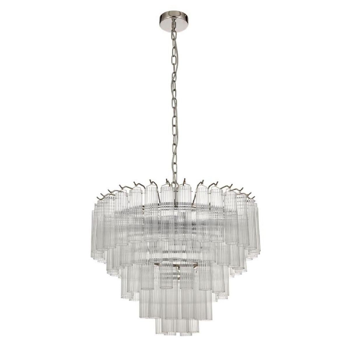 Toulouse 12-Light Silver and Glass Pendant Ceiling Light – image 7