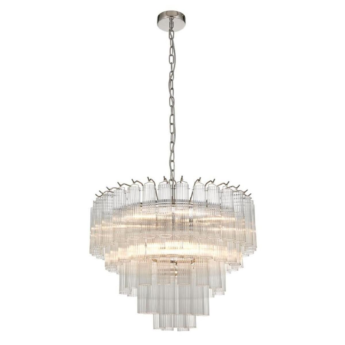 Toulouse 12-Light Silver and Glass Pendant Ceiling Light – image 8