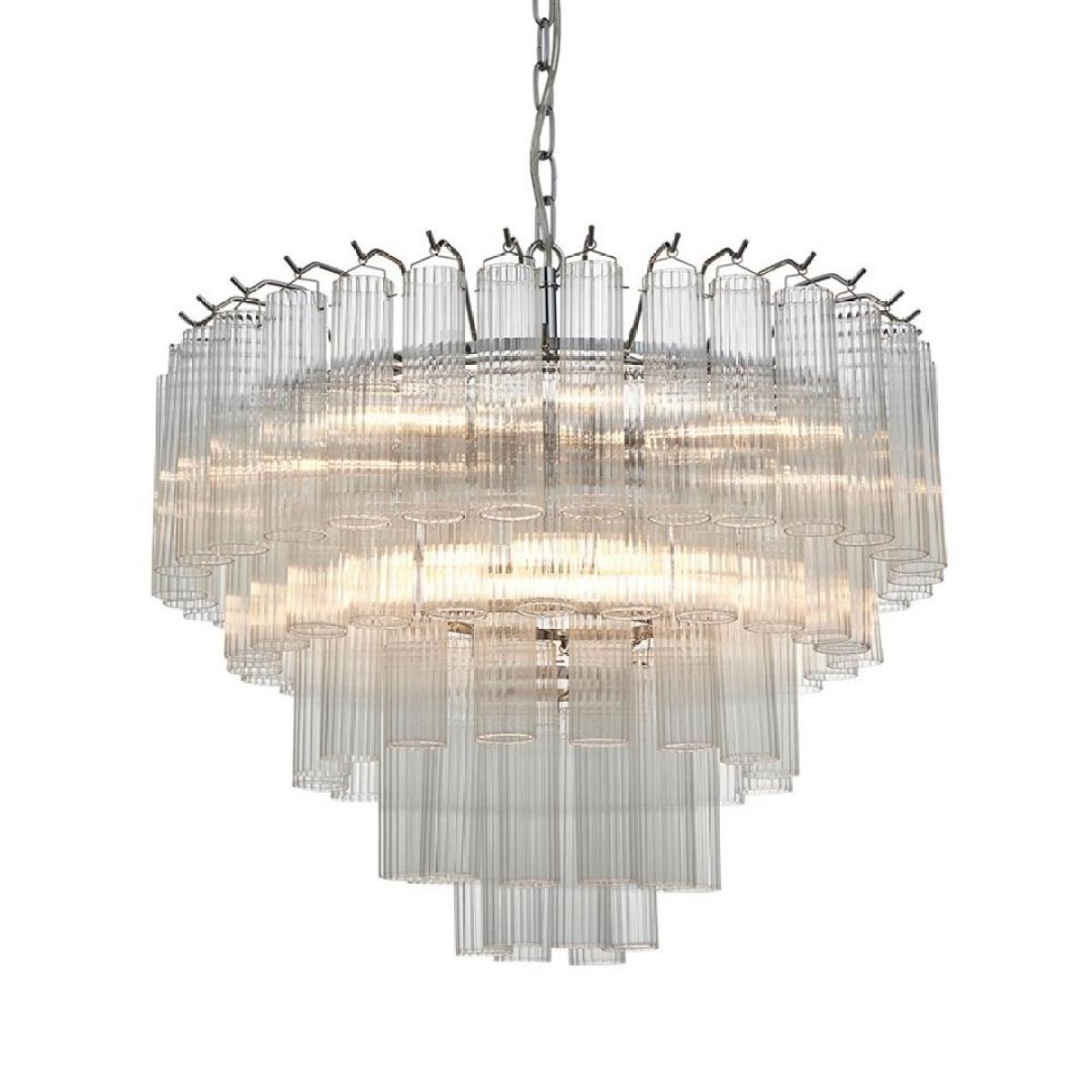 Toulouse 12-Light Silver and Glass Pendant Ceiling Light – image 9