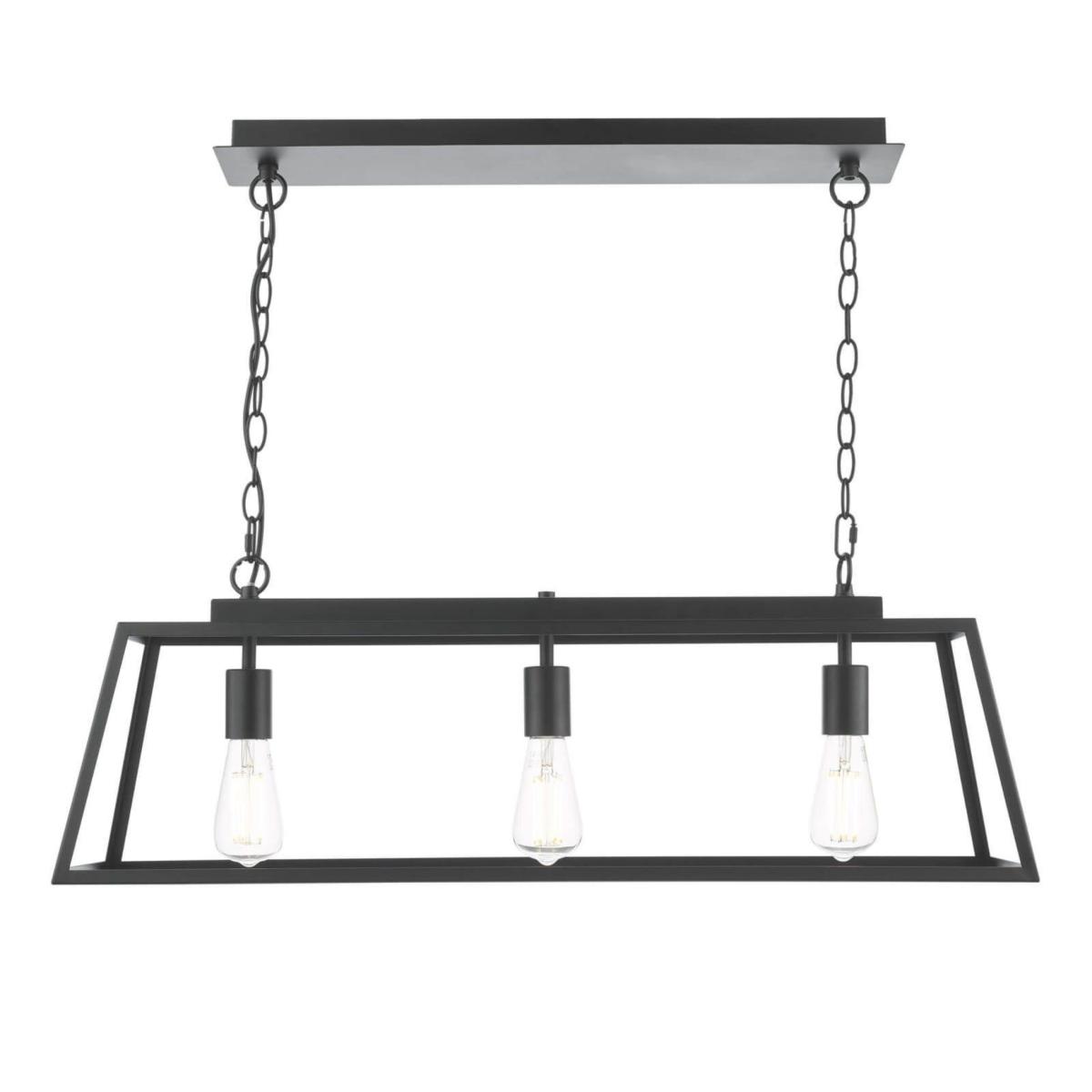Charley 3 Light Matte Black Pendant Bar – image 3