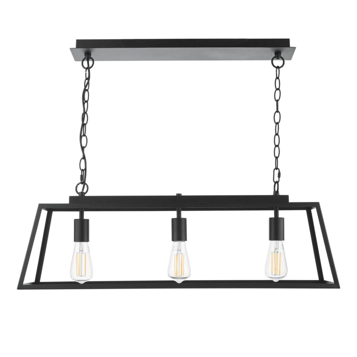 Charley 3 Light Matte Black Pendant Bar – image 4
