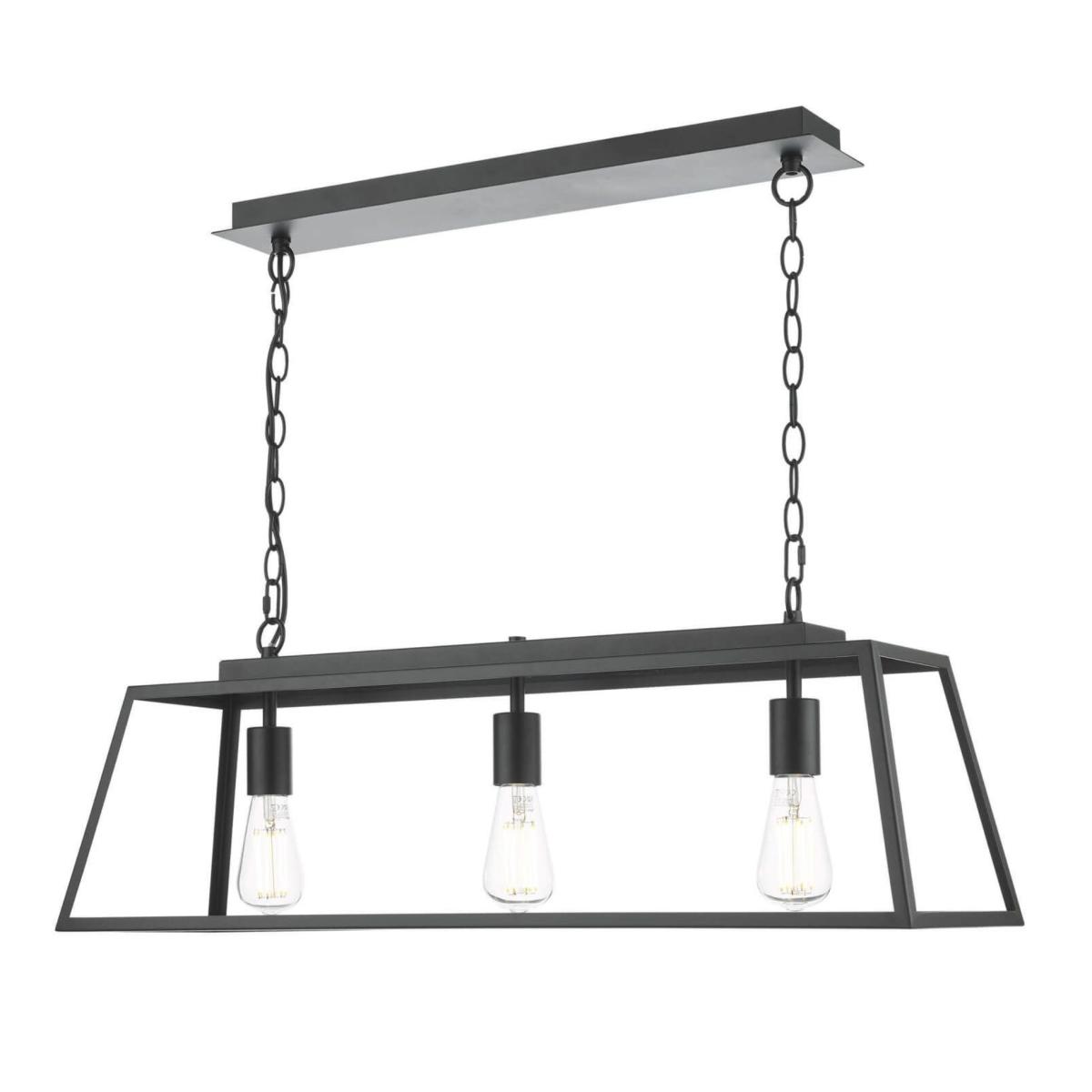 Charley 3 Light Matte Black Pendant Bar – image 5