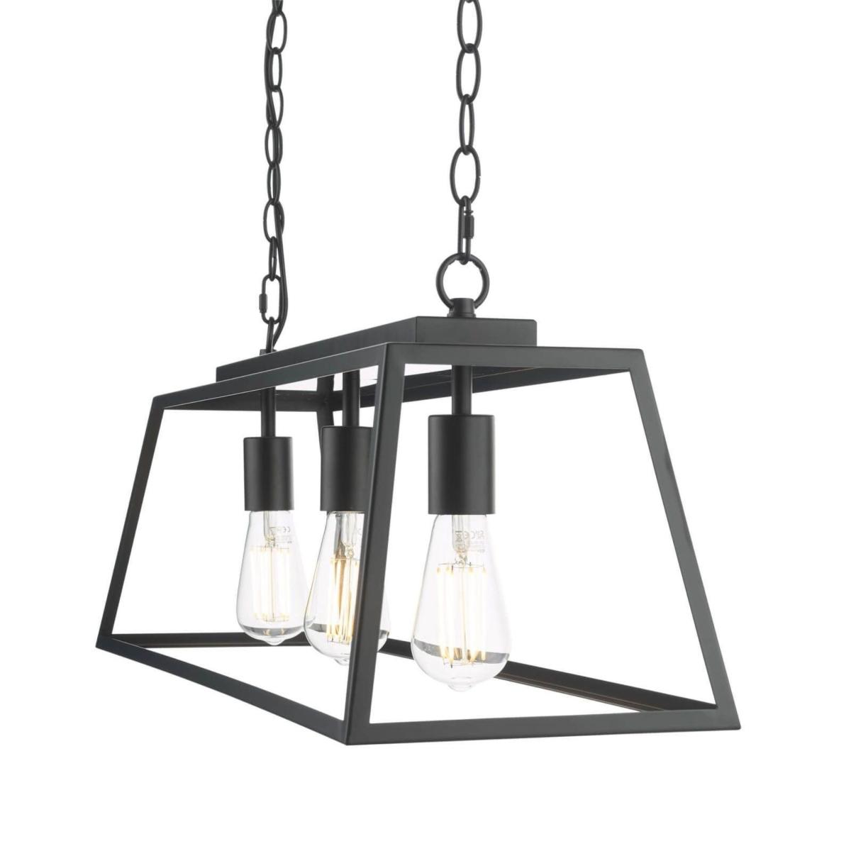 Charley 3 Light Matte Black Pendant Bar – image 7