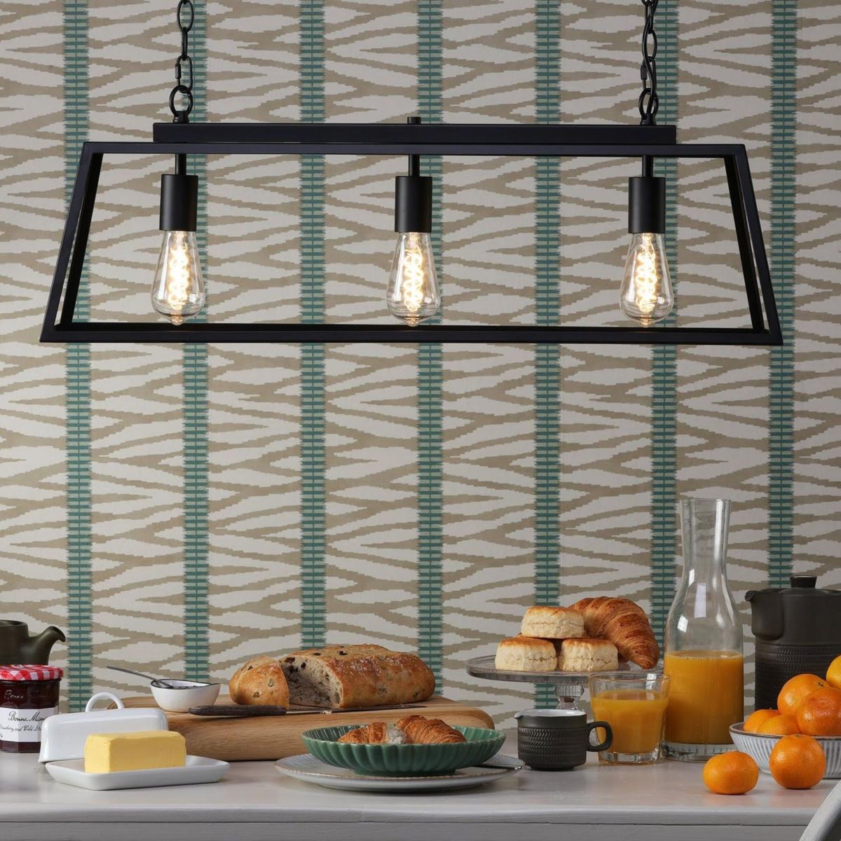 Charley 3 Light Matte Black Pendant Bar – image 8