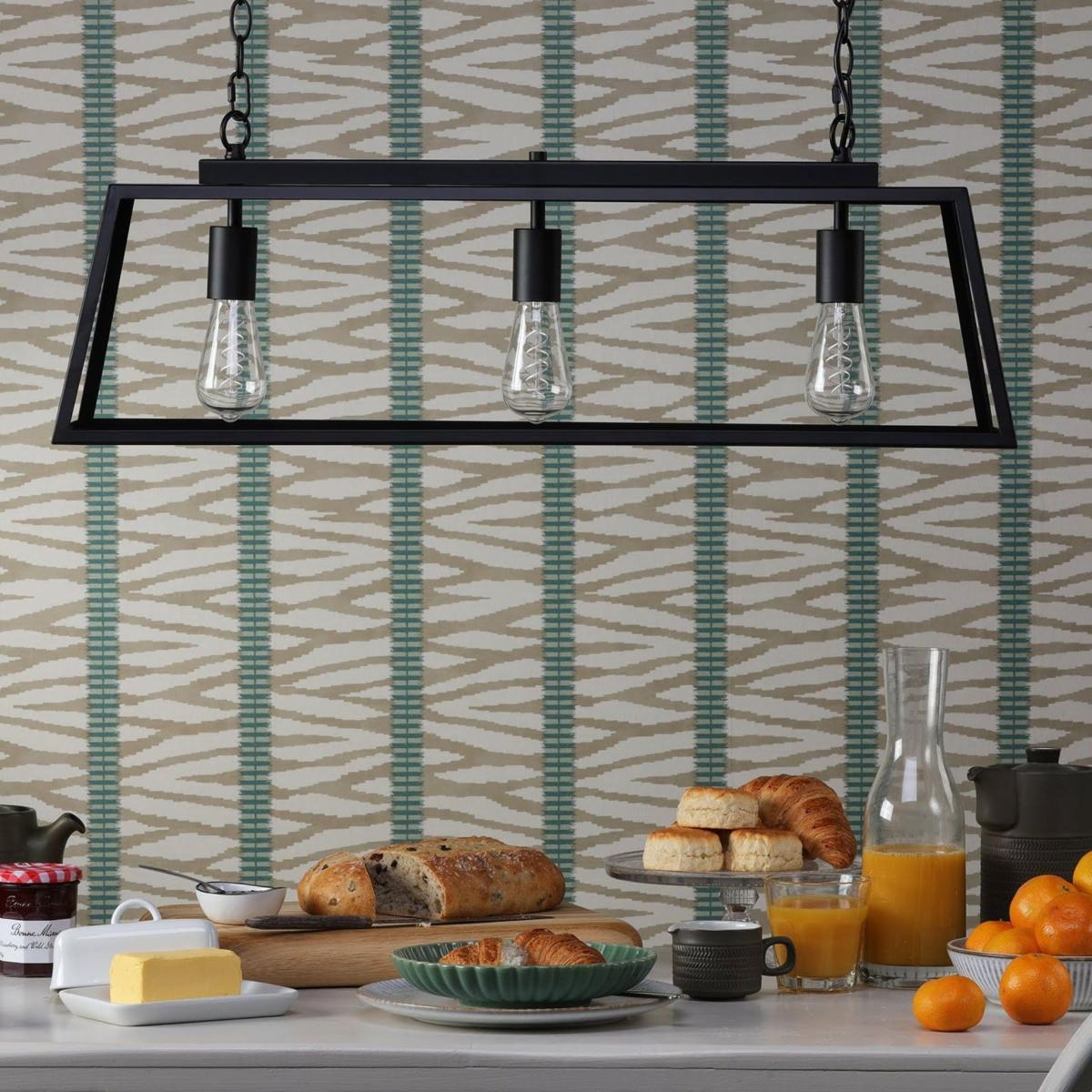 Charley 3 Light Matte Black Pendant Bar – image 9