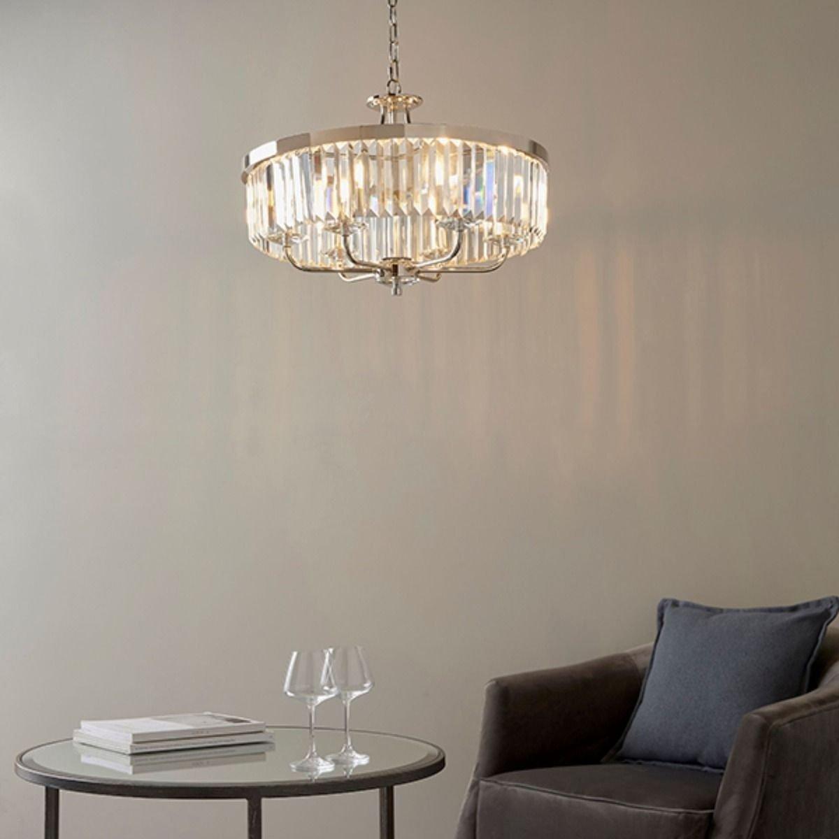 Yasmin 6 Light Nickel Pendant Ceiling Light – image 5