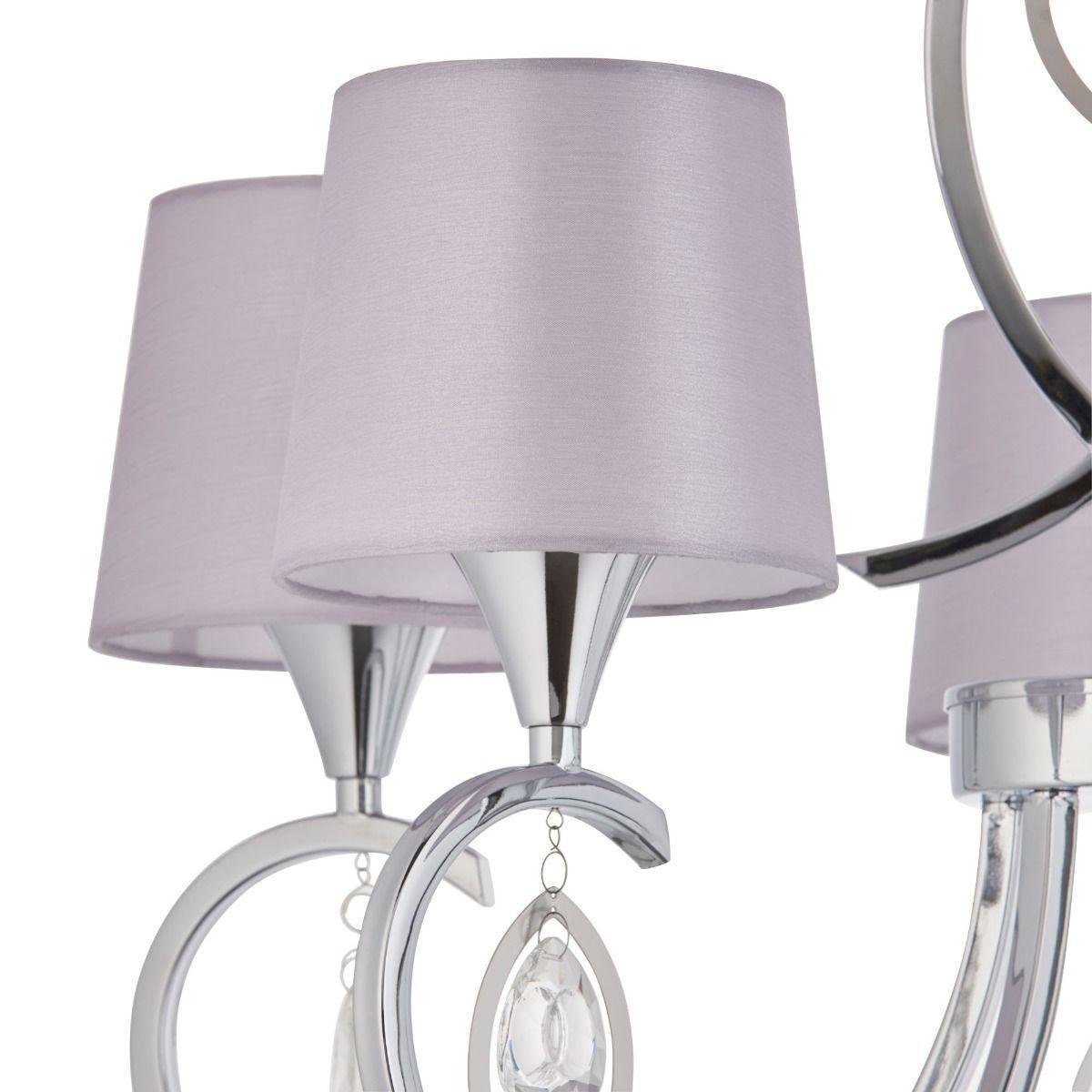 Frisselle 5 Light Pendant Chrome and Crystal Ceiling Light – image 3