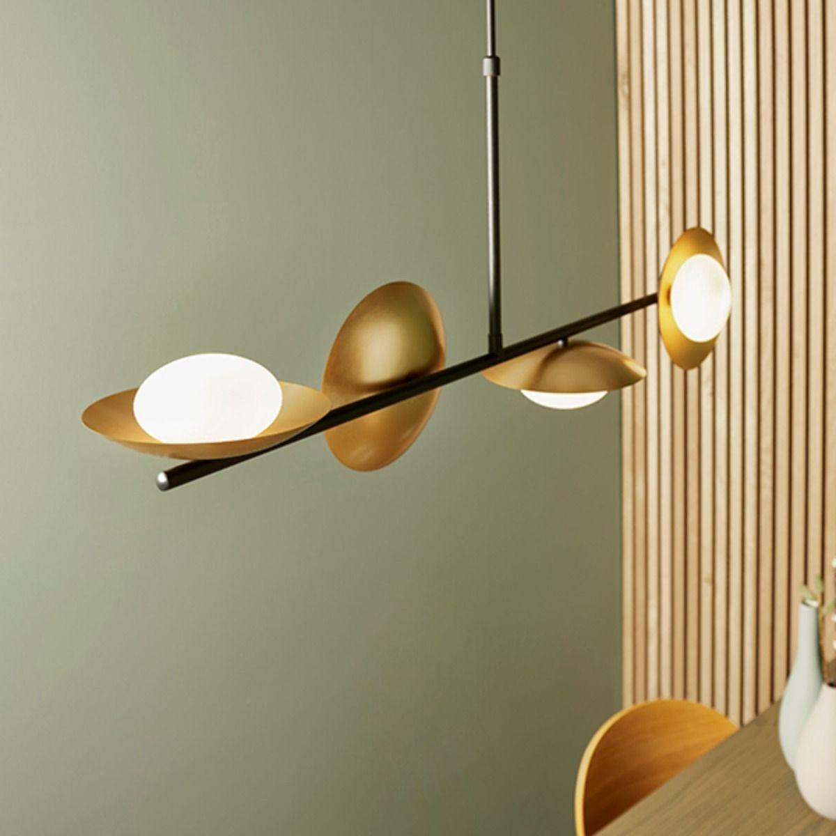 Carrei 4 Light Semi Flush Gold and Bronze Ceiling Light – image 4