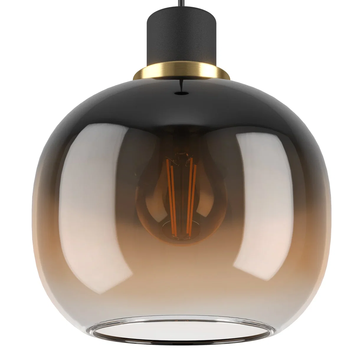 Oilella 3-Light Black & Brown Ceiling Pendant – image 2
