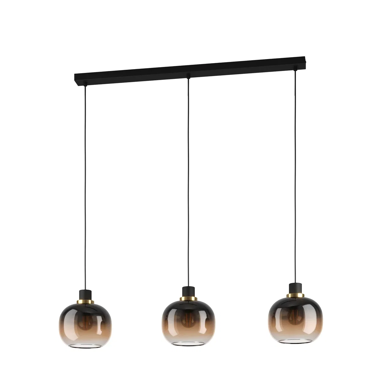 Oilella 3-Light Black & Brown Ceiling Pendant – image 3