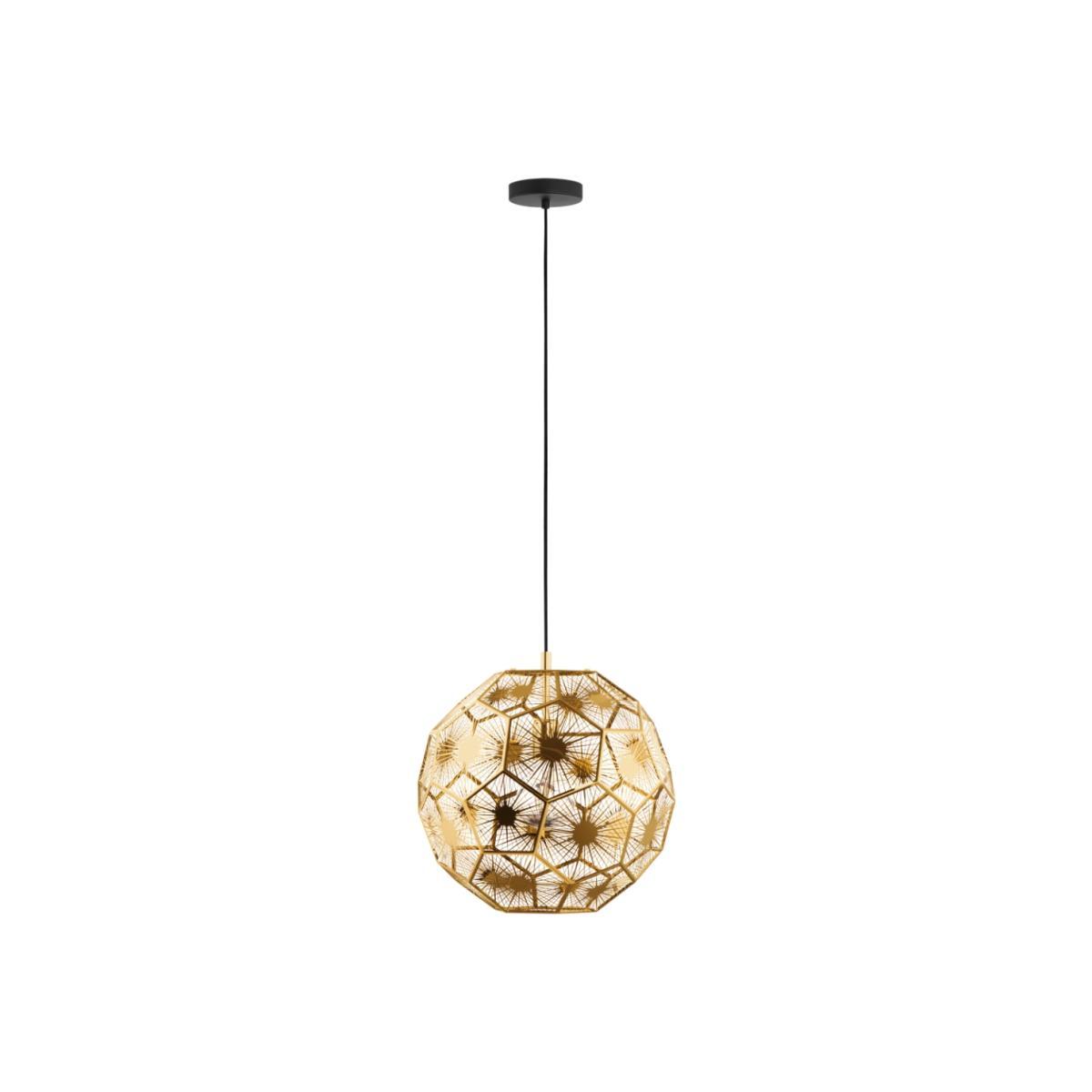 Skoura 1 Light Black and Brass Pendant Light