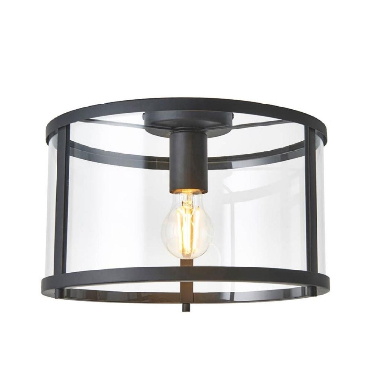 Hopton 1 Light Matte Black Flush Ceiling Light – image 6