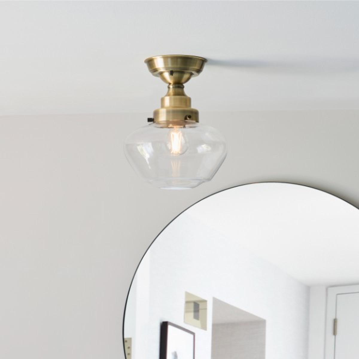 Anri Semi Flush Antique Brass Ceiling Light – image 4