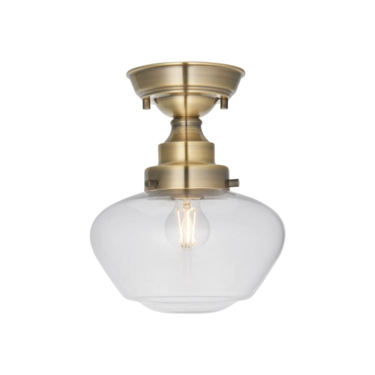 Anri Semi Flush Antique Brass Ceiling Light – image 1