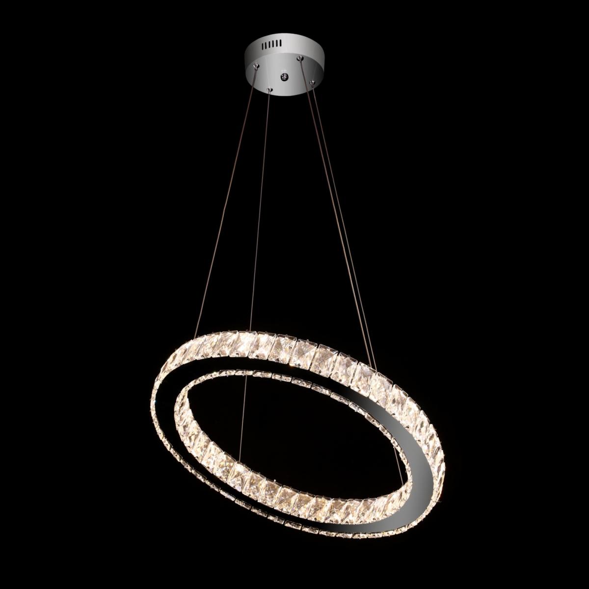 Krystal LED Polished Chrome Warm White - Daylight Colour Changing Ceiling Light