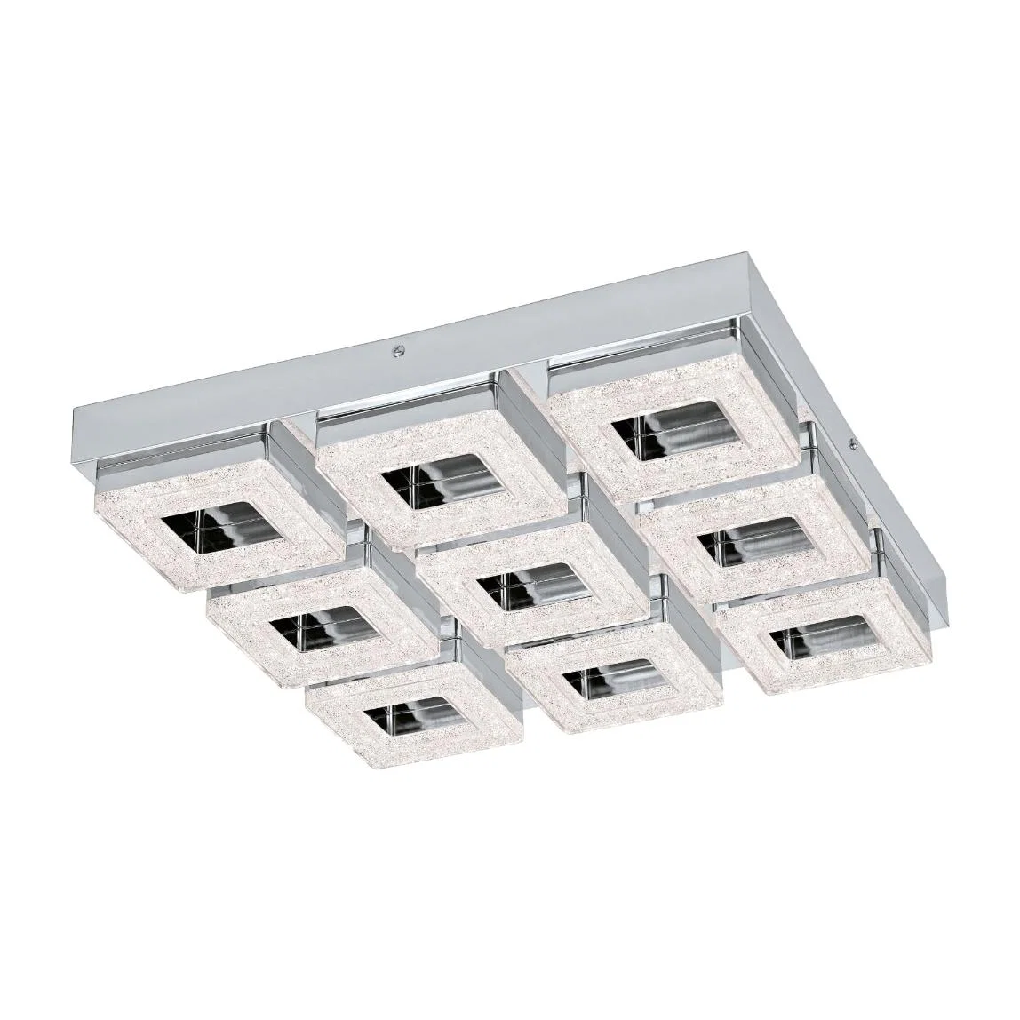 Eglo Fradelo 9 Light LED Polished Chrome Flush Ceiling Light – image 1
