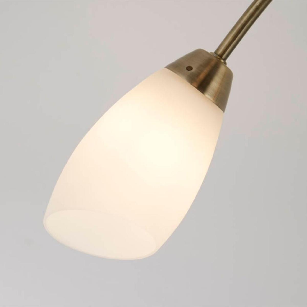 Opera 3 Light Antique Brass & Opal Glass Flush Ceiling Light – image 4