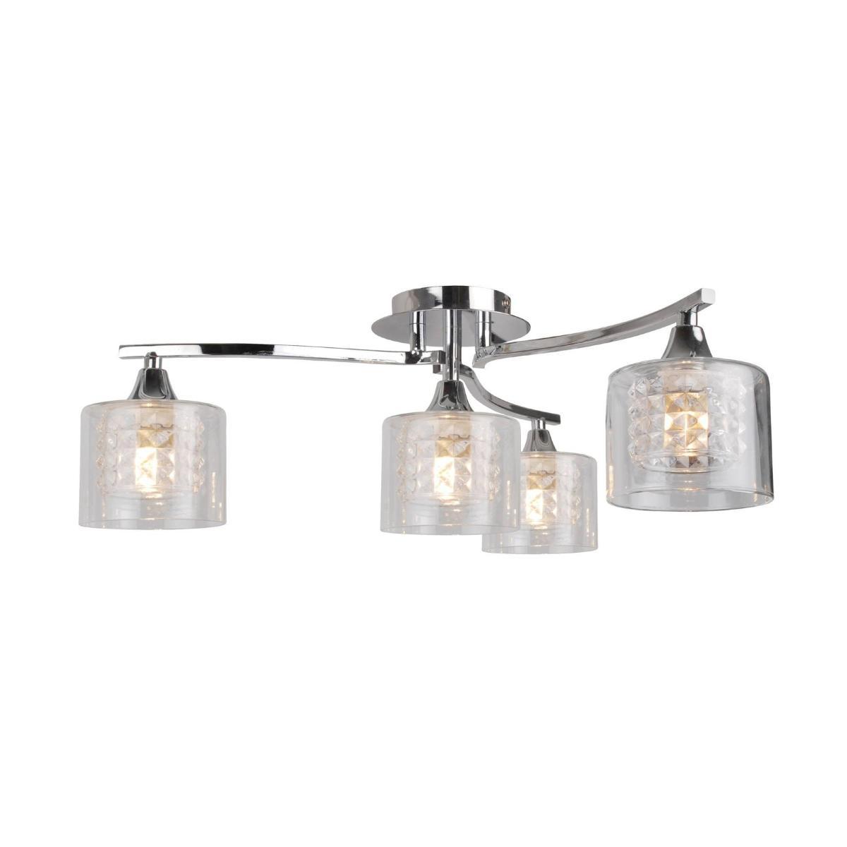 Jilieane Satin Nickel 4 Light Semi Flush Ceiling Light – image 2