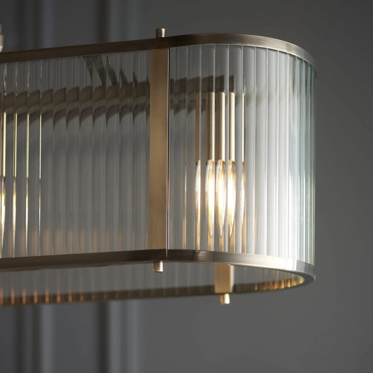 Ridgeton 4 Light Linear Pendant Antique Brass – image 4